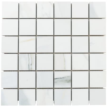 Apollo Tile Splendor 11.81in x 11.81in Matte White Porcelain Mosaic Wall and Floor Tile 10.76 sqft/case, 11PK IMP88CALMOSA